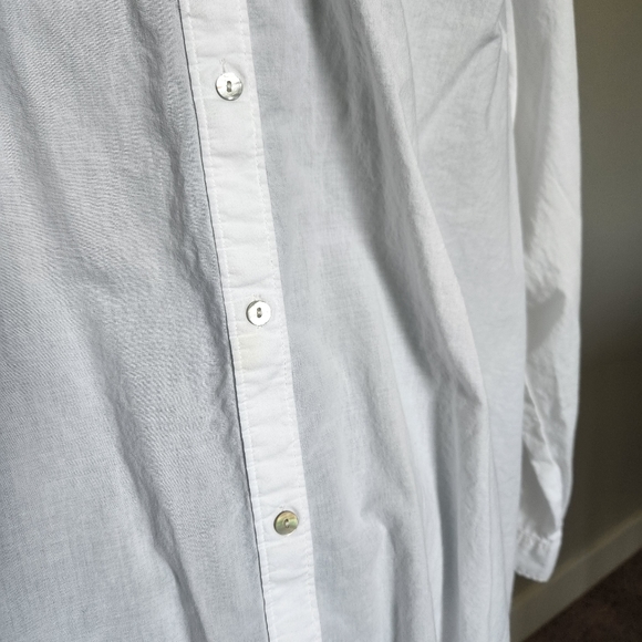 Mama Classic Cotton Button-Down Blouse White XL - Picture 2 of 3